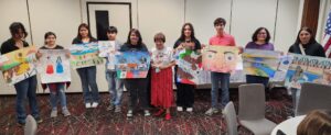 Ten students recently competed in the The International Good Neighbor Council's annual art contest. Five of the winners received cash prizes.